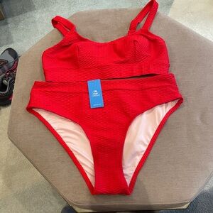 Cupshe Red Bikini Set